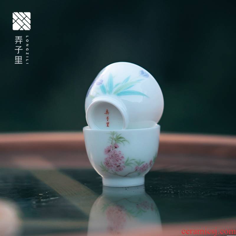 Made in jingdezhen masters cup kung fu tea set pure manual hand - Made built single lamp cup cup a cup sample tea cup
