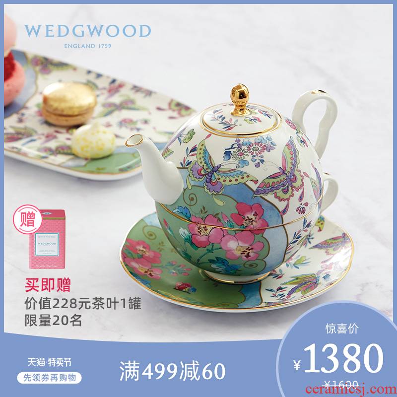 WEDGWOOD waterford WEDGWOOD flowers money butterfly make enjoy tea set three groups of a suit ipads China continental tea cups and saucers