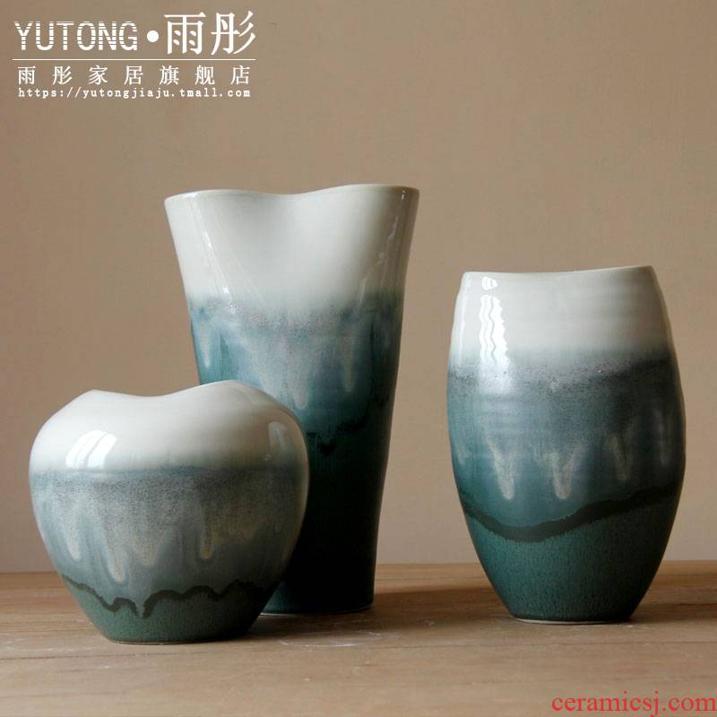 Rain tong household modern Chinese ceramic vase household act the role ofing is tasted decoration | jingdezhen ceramics furnishing articles can be hydroponics