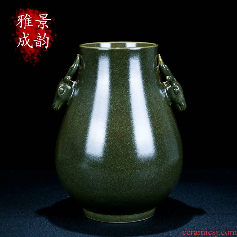 Jingdezhen ceramic I and contracted tea deer statute of vase decoration at the end of the porch place household porcelain gifts