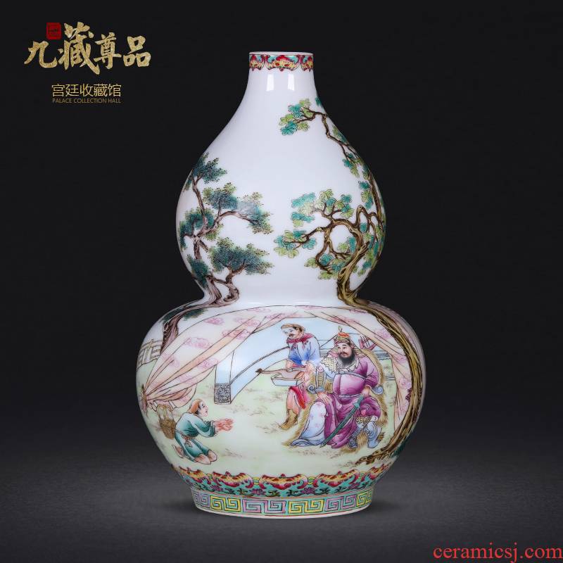 Jingdezhen ceramics twelve filial piety pastel hand - made vases furnishing articles sitting room flower arranging the modern home decoration decoration