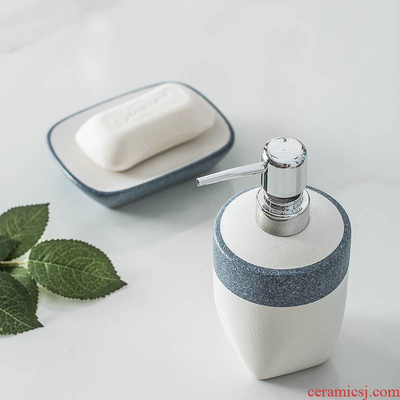 Hotel hand washing liquid bottle press type ceramic creative small gel shampoo bottle bottles household emulsion packing bottle