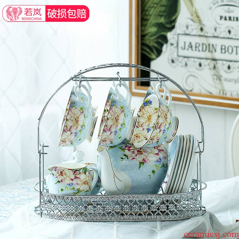 European coffee cup suit household contracted ceramic coffee cups and saucers spoon shelf covered 6 times afternoon tea tea set