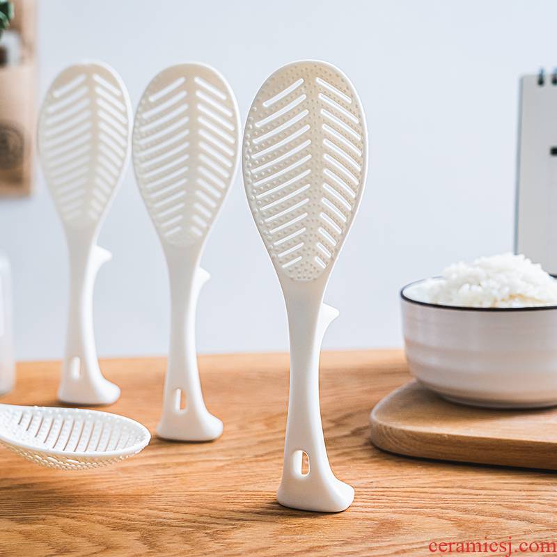 Porcelain soul plastic rice spoon stand of creative household rice bowl spoon, not sticky rice shovels FanPiao electric meal bao in the kitchen