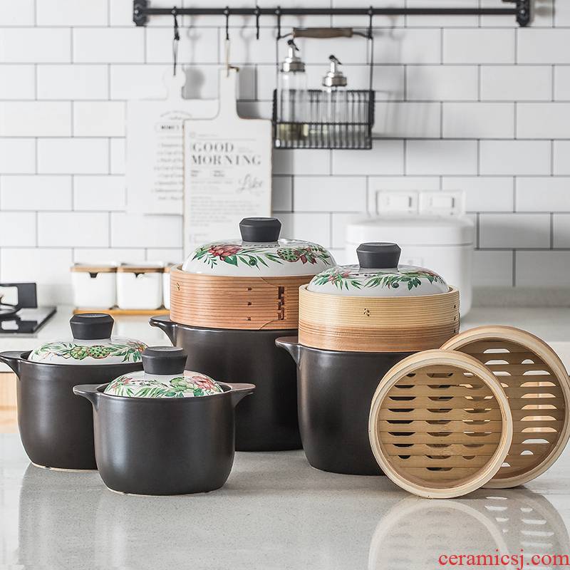 Japanese high - temperature curing soup pot ceramic casseroles, porridge and small casserole household flame gas soup pot of stew