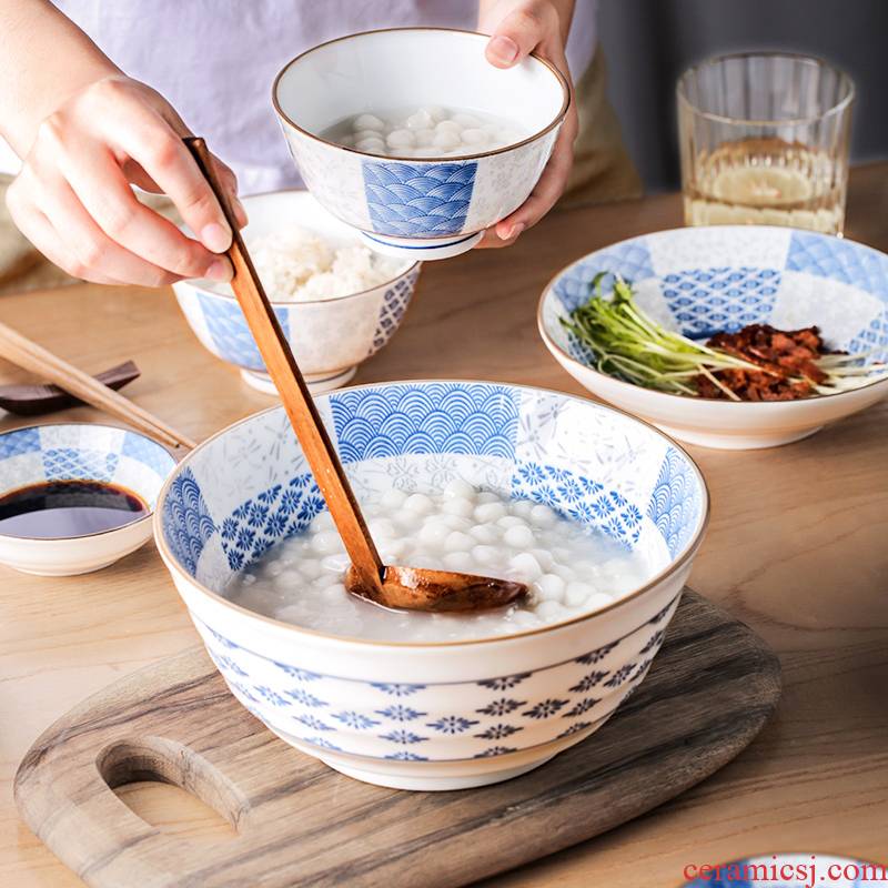 Porcelain color beauty of Japanese xiangyun 0 fish dish of rice bowls the creative ceramic tableware household rainbow such as bowl bowl sauce dish