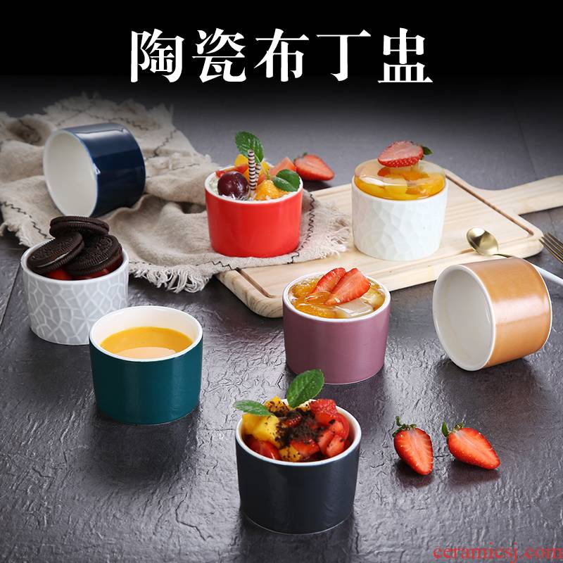 Can is home marca dragon color ceramic cup cake baking shu she oven mould double peel milk pudding bowl dessert bowls