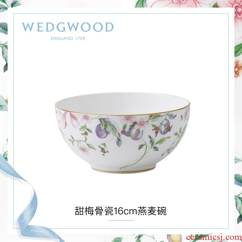 WEDGWOOD waterford WEDGWOOD ipads porcelain sweet name plum 16 cm oatmeal bowl bowl of soup bowl bowl Europe type single cutlery set