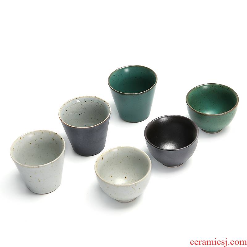 Kung fu tea ceramic tea set master cup personal cup pu single cup, small cup home kit sample tea cup