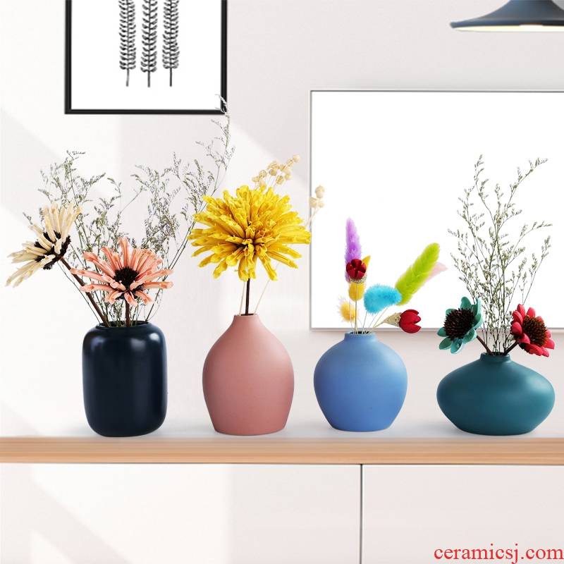 Creative northern wind floret bottle ceramic furnishing articles dried flower adornment of the sitting room TV cabinet table household place for arranging flowers