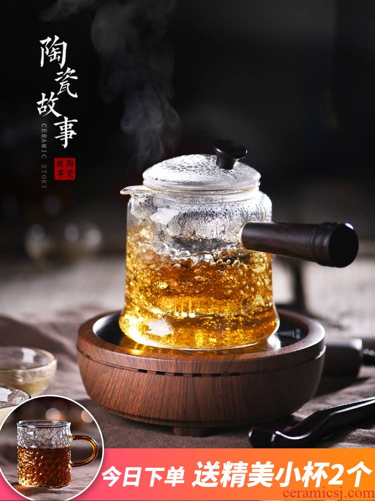 Electric TaoLu boiling tea ware glass teapot small automatic steam boiling tea stove and tea tea set