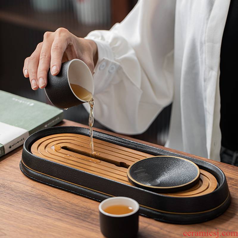 Porcelain heng tong ET creative tea tray ceramic dry pallet storage type tea sets tea sea household kung fu tea accessories
