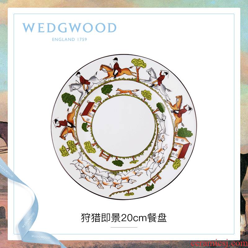 WEDGWOOD waterford WEDGWOOD hunting emphasizes ipads porcelain plate plate plate western - style food plate household tableware European cuisine