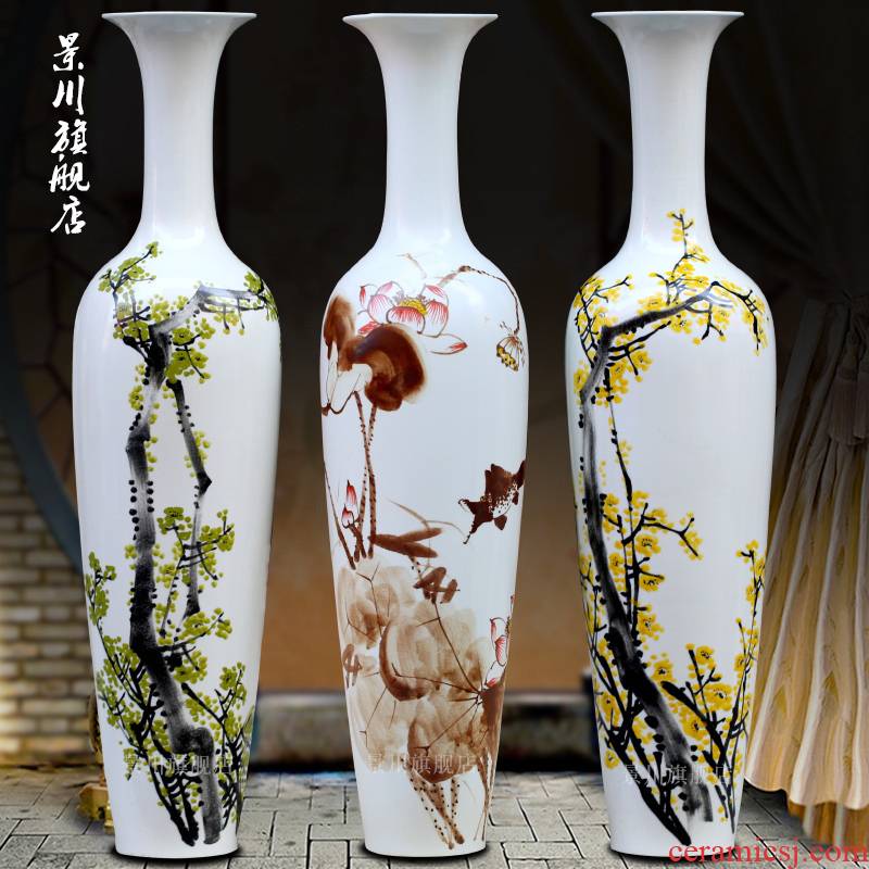 Jingdezhen hand - made ceramic be born pure and fresh and contracted fine big vase household porcelain of I sitting room place flower arrangement