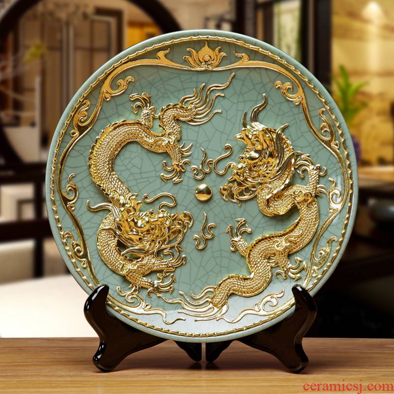 8 inch 10 inch frame hang dish really sheng custom paint line carve move gifts special ceramics handicraft furnishing articles for the festival