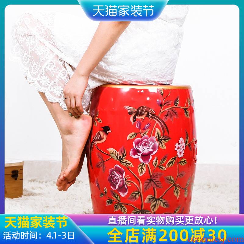Jingdezhen antique American country ceramic drum who household hallway in shoes who dressing process who furniture furnishing articles
