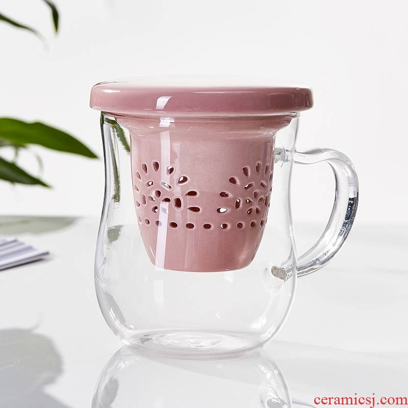 Heat resistant glass teapot kung fu tea set ceramic filter with tea home office take the teapot tea