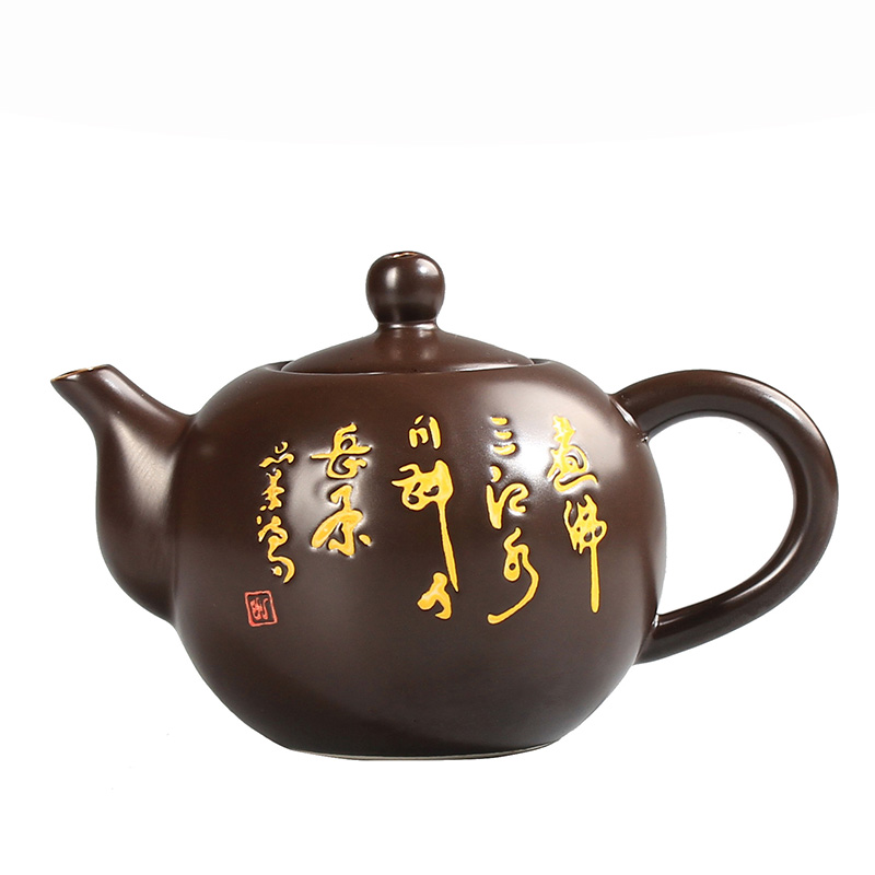 Ceramic pot pot of tea taking but small household contracted and I kung fu tea set a single black tea teapot creative
