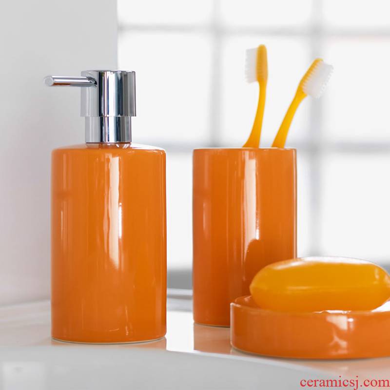 SPIRELLA/silk pury ceramic bathroom bath mouthwash three - piece cup suit for wash gargle brush their teeth