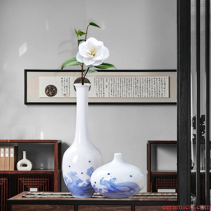 Jingdezhen ceramics creative hand - made mini floret bottle of flower arranging new Chinese style household adornment furnishing articles in the living room