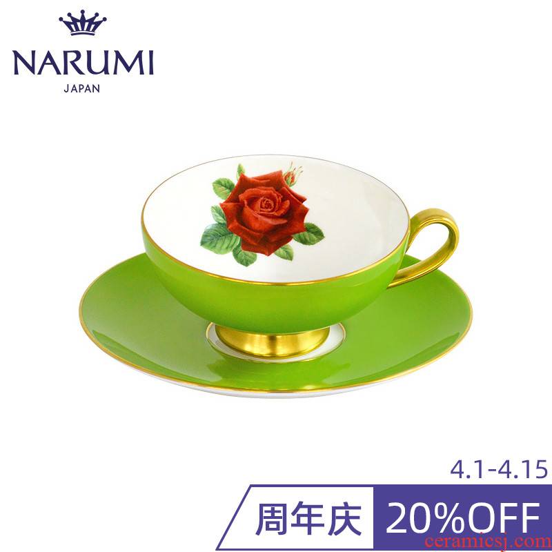 Famous flowers hall series & ndash; Aynsley X Narumi cup (green) ipads porcelain dish of a guest