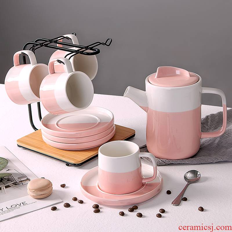 Home sitting room coffee cup suit Nordic coffee cups and saucers suit ceramic water with a cup of afternoon tea tea set
