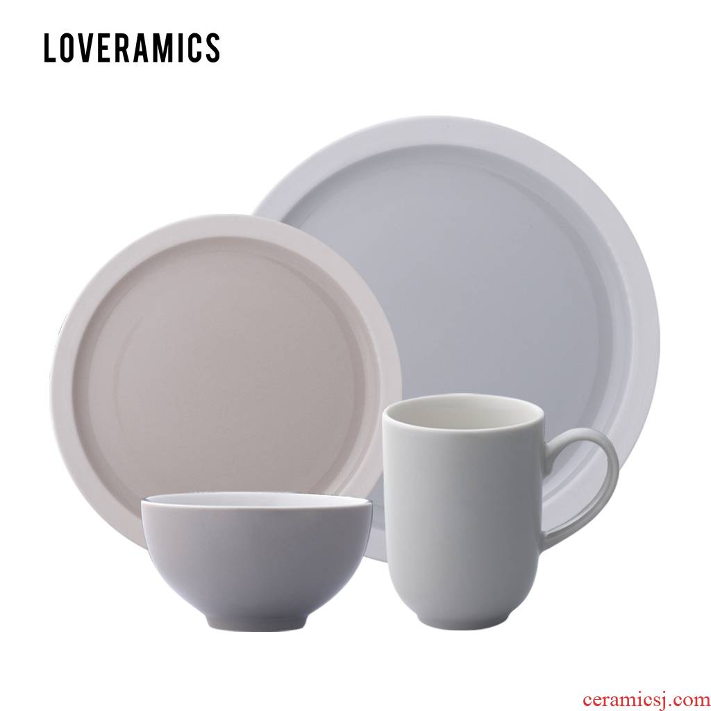 Loveramics love Mrs Er - go! (gray) household tableware suit dishes western - style 16 times