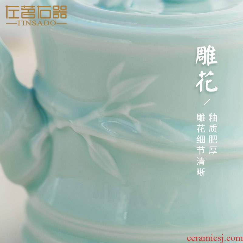 Gather the tea taking scene celadon ceramics kung fu tea boiled tea ware and household take the teapot filtering large capacity single pot