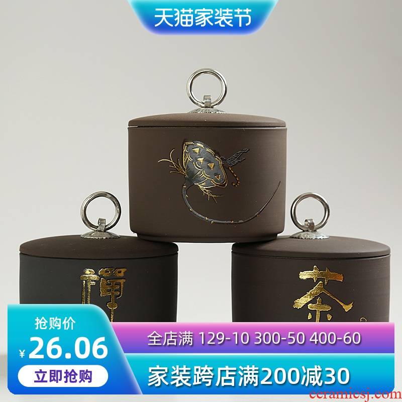 Is Yang ore violet arenaceous caddy fixings large pu - erh tea store up tea POTS coarse TaoGe up sealing packing as cans