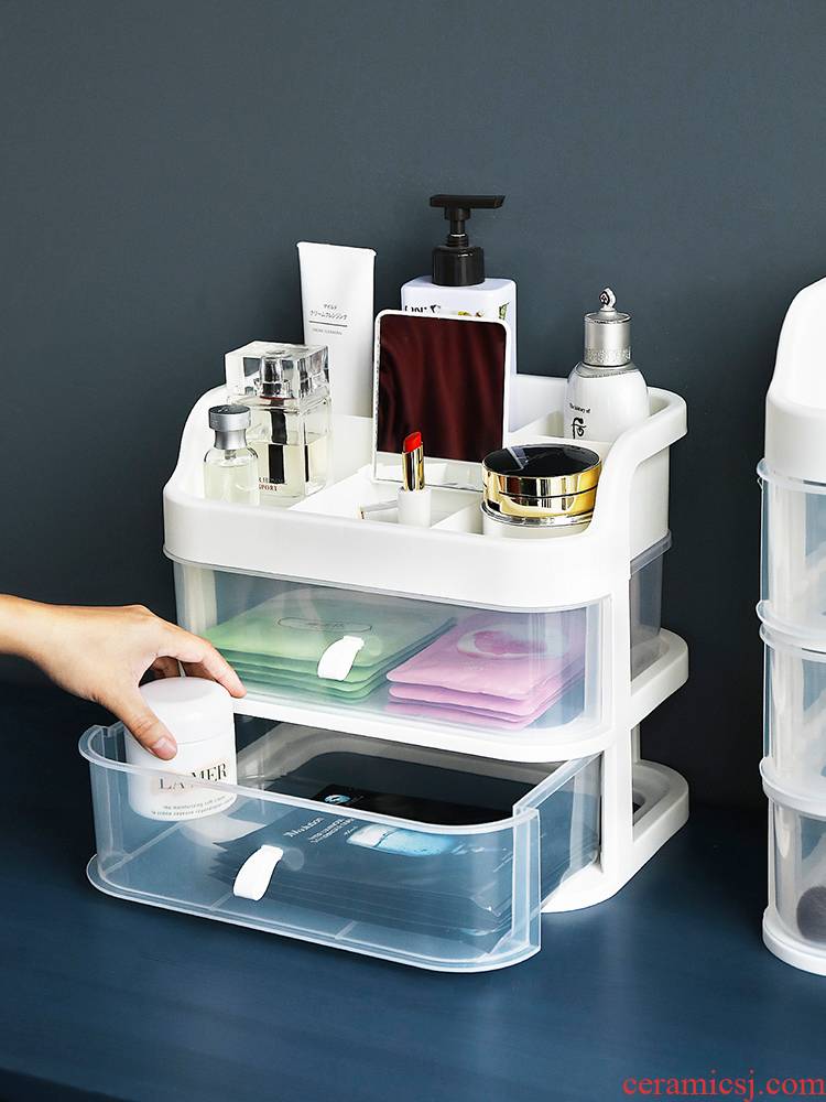 Porcelain color beauty web celebrity cosmetic boxes transparent dust - proof desk drawer dresser shelf protects skin to taste