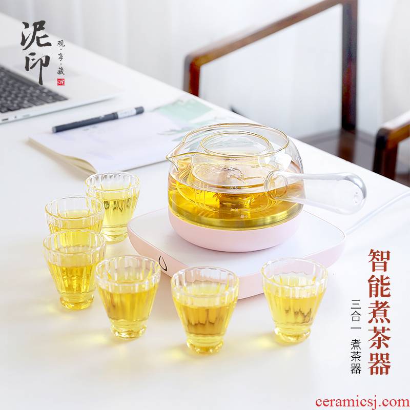 Mud seal glass boiled tea ware suit small tea stove'm curing pot steaming pot steam electric TaoLu automatic household