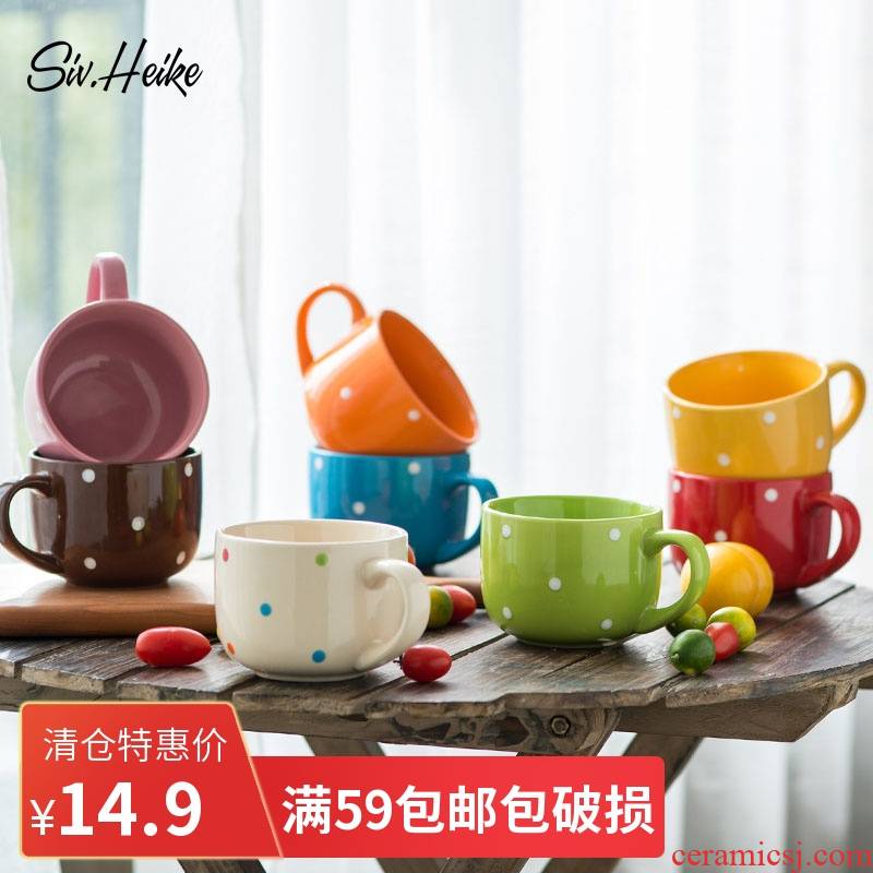 Wave point ins move ceramic cup pot - bellied mark picking cups of coffee milk breakfast cereal soup cup tea cups