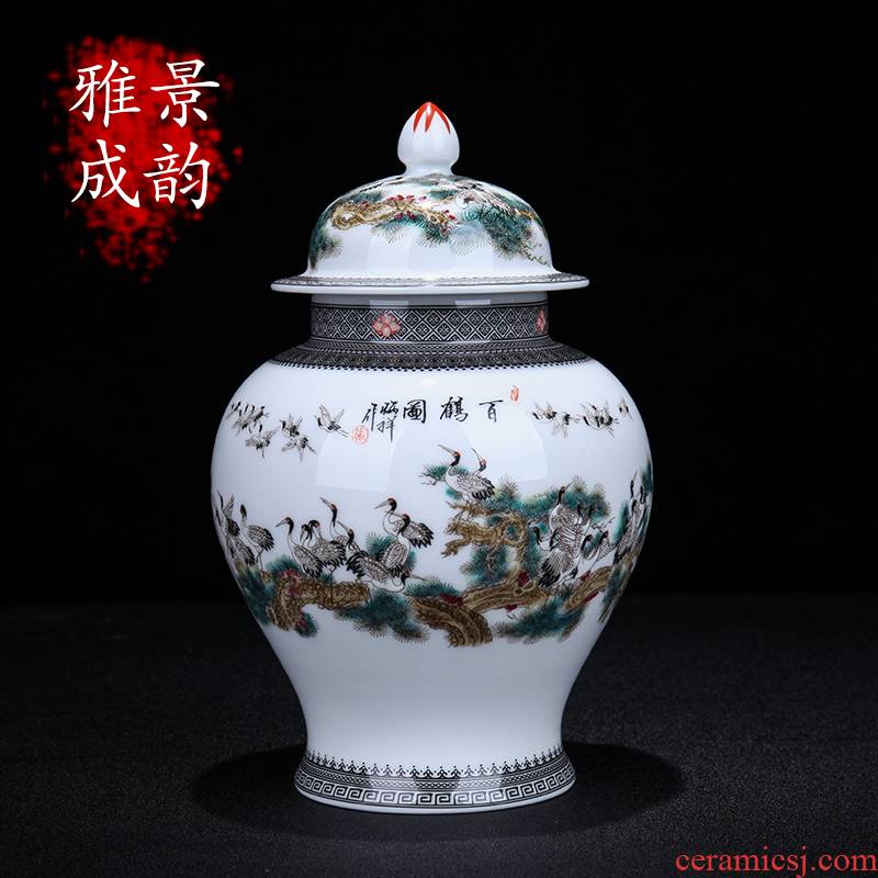 I and contracted the jingdezhen ceramics general crane figure can decorate place to live in the sitting room porcelain arts and crafts