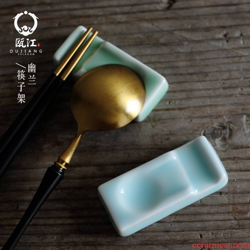 Oujiang longquan celadon chopsticks home element face spoons tower hotel table chopsticks creative ceramic furnishing articles