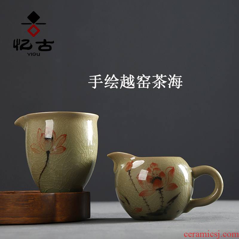 Have the ancient justice kung fu tea set of the up hand - made tea tea accessories sea and sea points of tea ware ceramic tea cups
