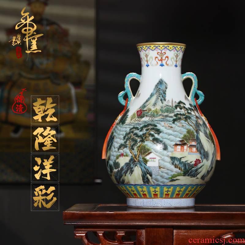 Emperor up seiko hand - made drive top service the color for ten thousand broke ruyi ear pipa statute of TV ark, ceramics vase furnishing articles
