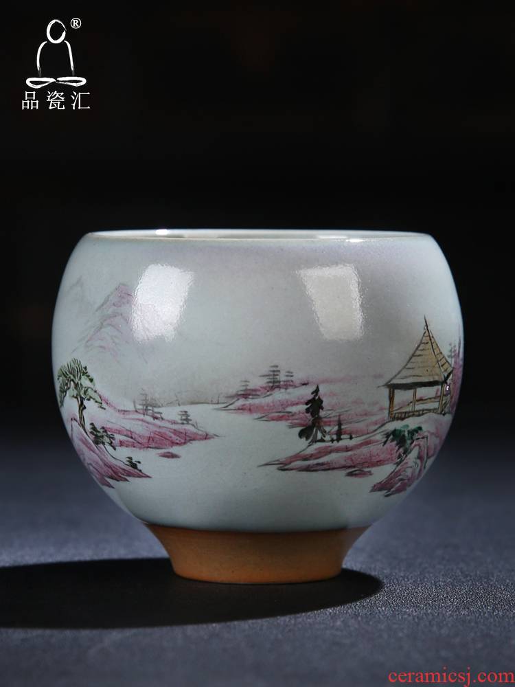 Taste your up porcelain remit single sample tea cup masters cup ceramic cups hand - made scenery kung fu tea set your porcelain pieces of tea