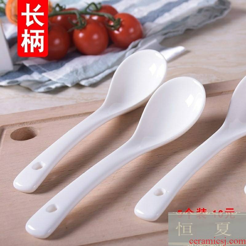 Small spoon restaurant ceramic contracted household children ultimately responds Shang Yongchang spoon, spoon, spoon, hotel packages mail han edition