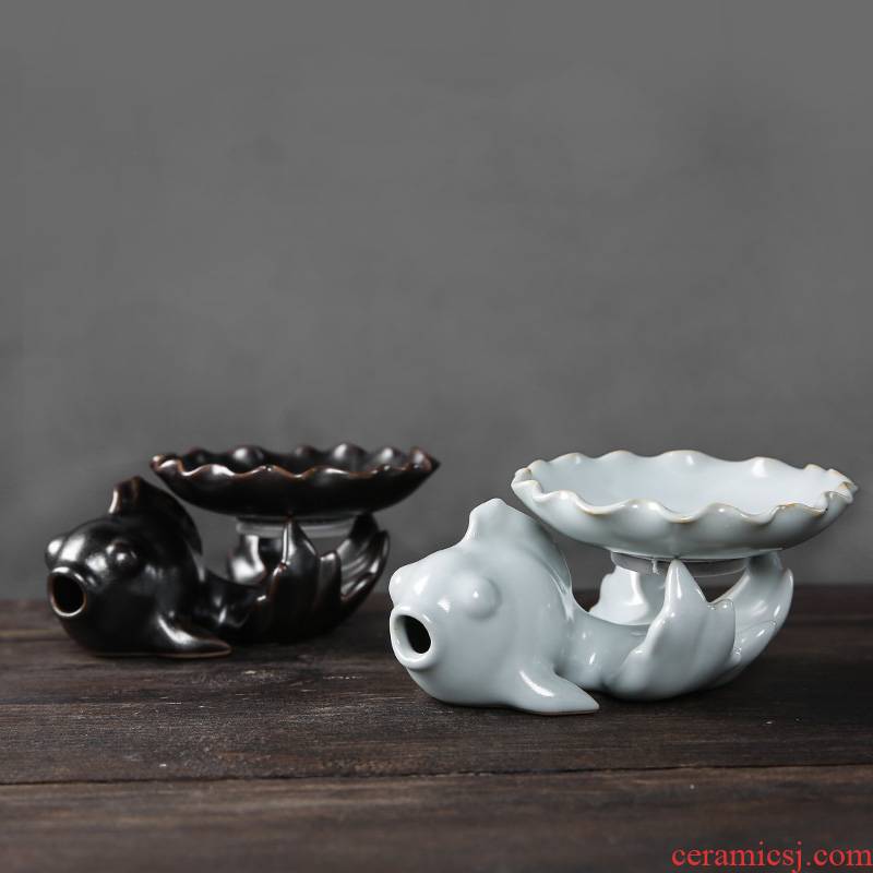 Creative ceramic tea every mesh filter good manually make tea strainer tea tea kung fu tea tea accessories