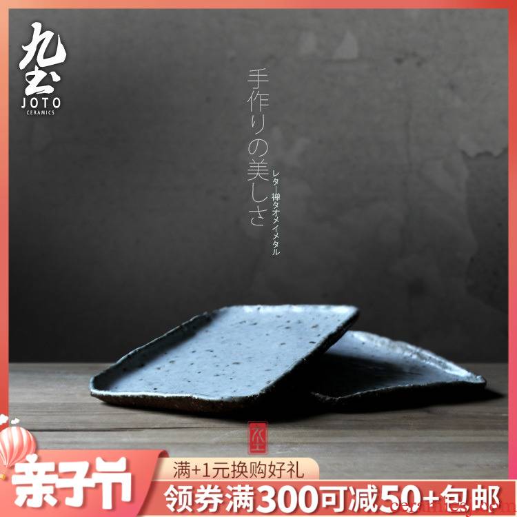 About Nine soil manual small coarse pottery kung fu tea tea tray was creative Japanese dry terms plate plate, single - layer saucer compote tableware