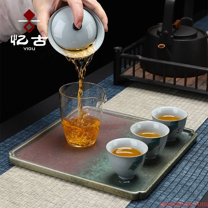 Have the ancient tea tray ceramic disk restore ancient ways small tea tray was dry mercifully tea sea Japanese visitor kung fu tea set contracted tray