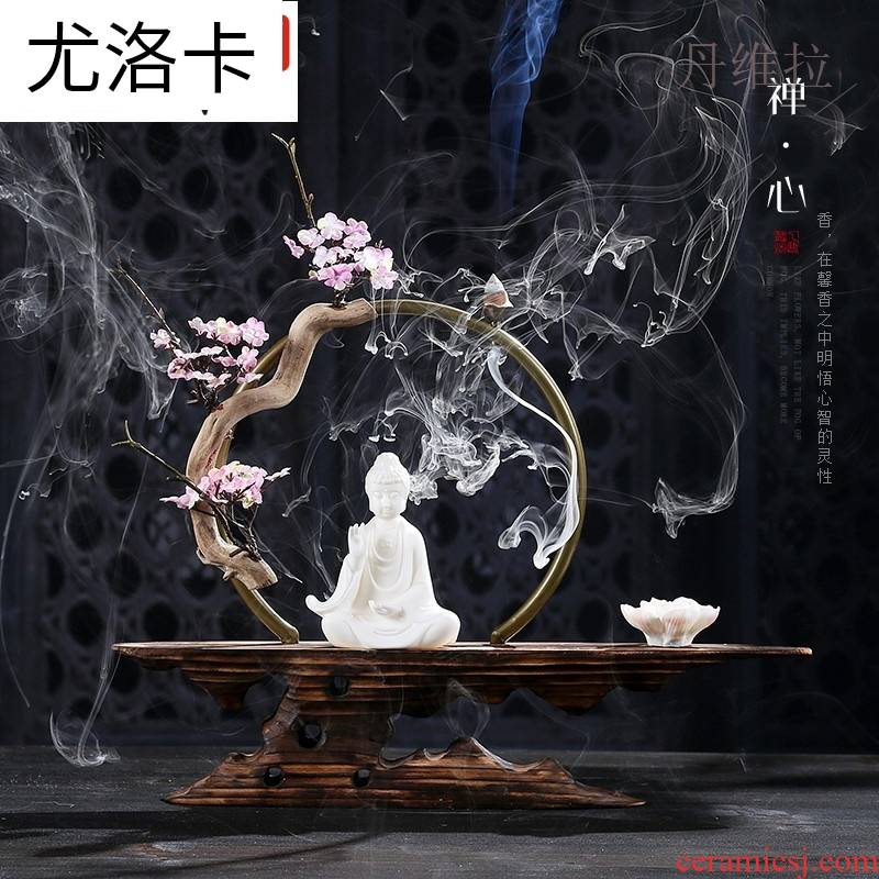 New Chinese style porch furnishing articles ideas of Buddha zen ceramics home sitting room office desktop soft adornment ornament