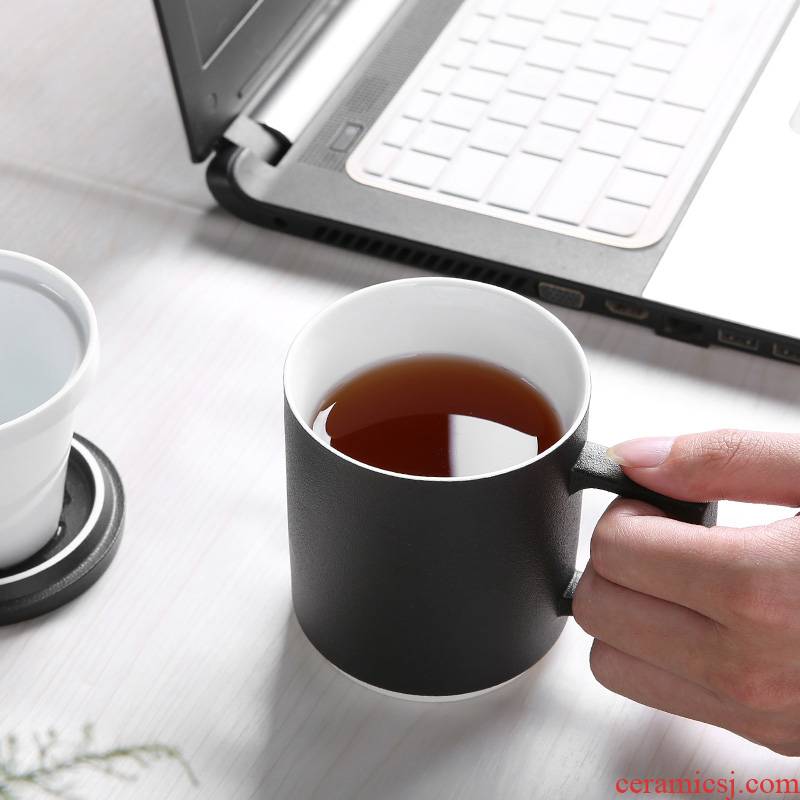 Porcelain filtering constant hall with cover home office glass mugs high - capacity glass ceramic creative tea cup