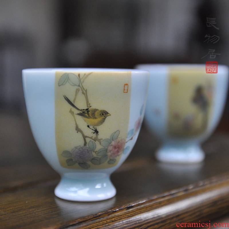 Offered home - cooked rice powder enamel to cup jingdezhen hand - made ceramic tea cups little glass decanters kunfu tea cups