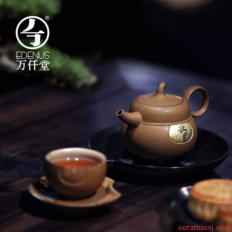 Thousands of thousand hall limited moon tea set home to send the ceramic kung fu tea teapot teacup Mid - Autumn festival gifts