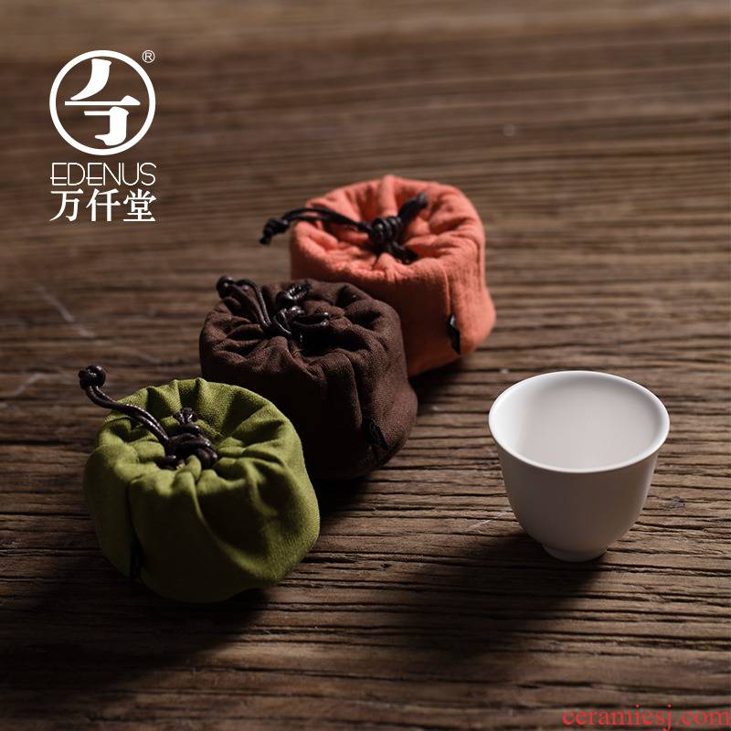 Wan # $single glass ceramic cups creative small cups of tea cups with cloth lamp kung fu the passion