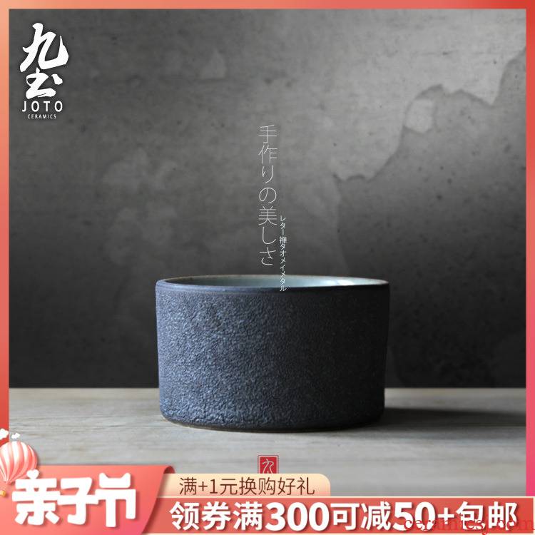 About Nine soil coarse pottery small sample tea cup kung fu tea set Japanese zen ceramic cups to restore ancient ways small fullness glass tea table