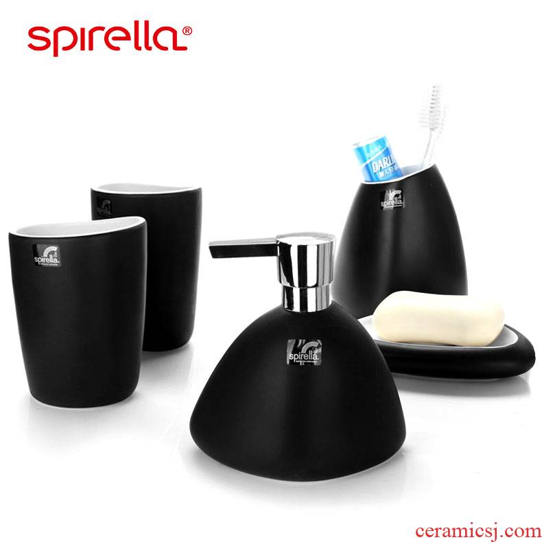 SPIRELLA set/silk pury European - style bathroom five creative contracted set ceramic bathroom set five for wash gargle