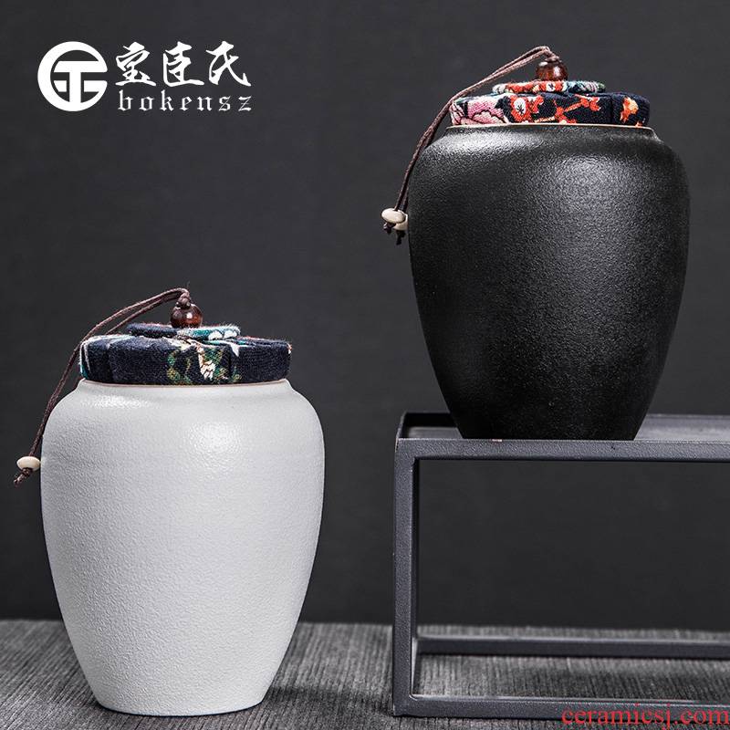 Receives violet arenaceous caddy fixings ceramic seal pot small medium save tea storage tank with portable tea caddy fixings tea sets