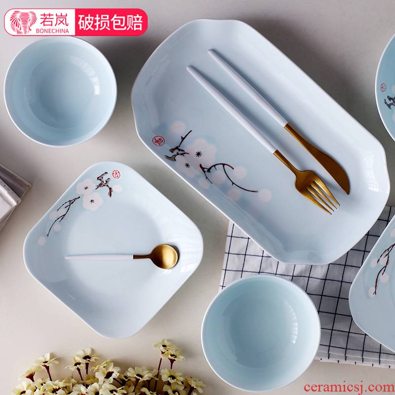 Ceramic dishes home eat rice bowl under the Japanese and wind upset against the hot dishes and tableware glaze color dish dish dish